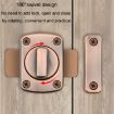 Stainless Steel Rotate Bolt Latch Anti-Theft Security Bathroom Door Lock - 8