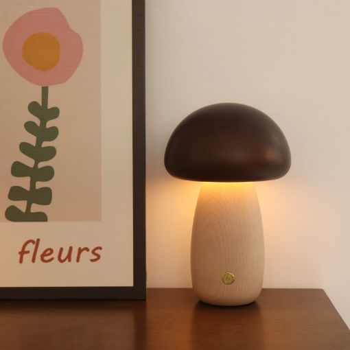 Mushroom Night Light Touch Control Dimmable Lamp - 1