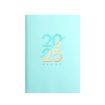 2025 Calendar A5 Planner Soft Leather Daily Planner Notebook, Cyan - 1