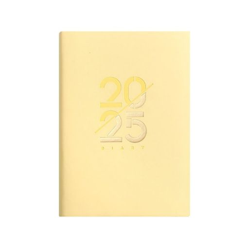 2025 Yellow Leather Daily Planner A5 Notebook - 1