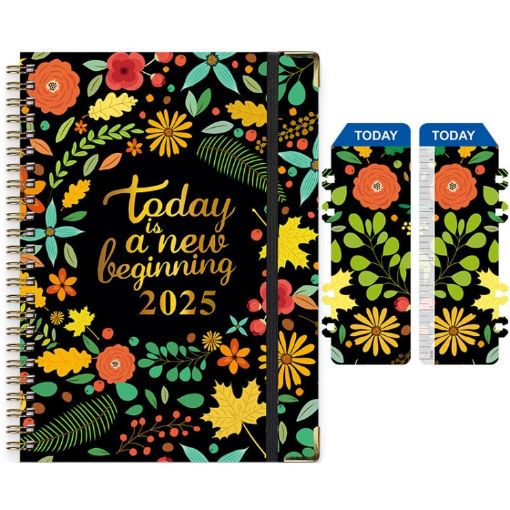 2025 English Notebook A5 Coil Notepad 365 Day Work Schedule Diary - 1