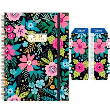 2025 English Notebook A5 Coil Notepad - 365 Day Work Schedule Diary - 1