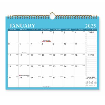 365 Day Countdown Calendar Blue January 2025-June 2026 - 1