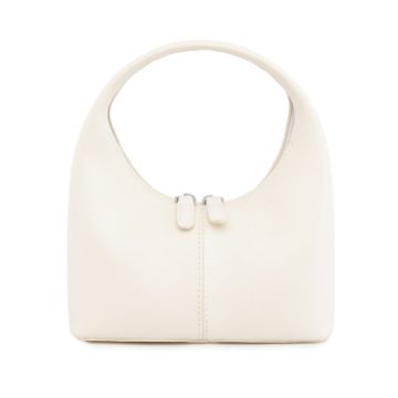 White Leather Women Bag Handbag - Simple Design, Pure Color - 1