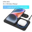 Onten CW11 3 in 1 Folding Wireless Charging - Black - 3