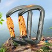 XINDA XD-8128 Outdoor Rock Climbing Carabiner - Threaded-Gray - 9