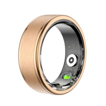 R03 SIZE 12 Smart Ring - Heart Rate/Blood Oxygen/Sleep - Gold - 1