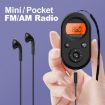 Mini Portable Rechargeable FM/AM Radio With Backlight - Black - 9