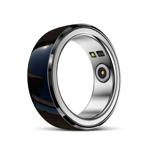 R8 SIZE 16 Smart Ring - Heart Rate/Blood Oxygen/Sleep - Black - 1
