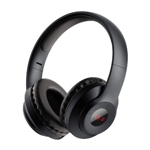 X5 Portable Digital Display Folding Headset FM Radio Headphones - 1