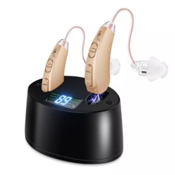 Z-128 Mini Invisible Rechargeable Digital Hearing Aid (Skin Color) - 1
