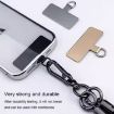 Silver Rectangle Metal Phone Lanyard Gasket - Mobile Fixing - 5