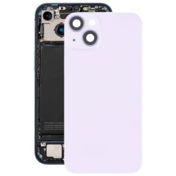 iPhone 14 Glass Battery Back Cover with Flash Bracket - Purple - 1