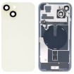 iPhone 15 Plus Glass Battery Back Cover with Flash Bracket - Yellow - 1