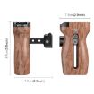 PULUZ Universal Slide Quick Release Wooden Handle for Camera Cage Stabilizer - 2