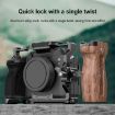 PULUZ Universal Slide Quick Release Wooden Handle for Camera Cage Stabilizer - 8