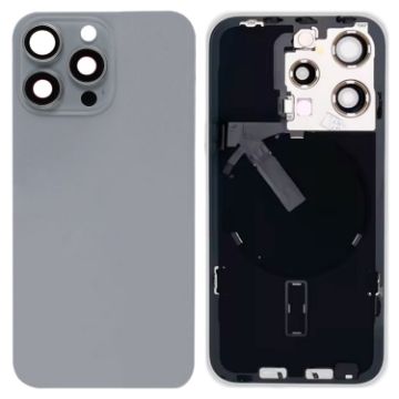iPhone 15 Pro Glass Battery Back Cover with Flash Bracket + Wireless Charging Module - 1