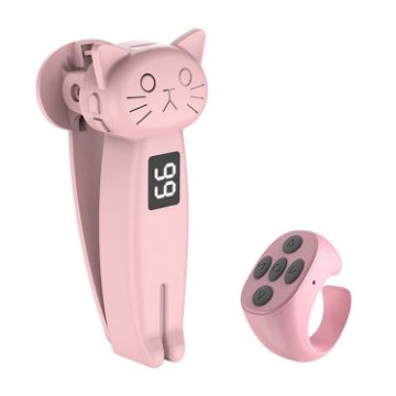 JX-05Pro Portable Smart Cell Phone Tablet Screen Clicker Page Turner (Pink) - 1
