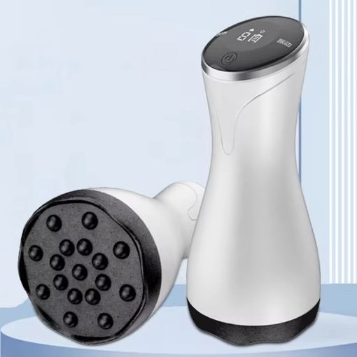 Acupuncture Stone Electric Hot Compress Massager - 9-speed Gua Sha (Black) - 1