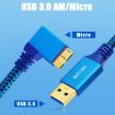 USB 3.0 A to Micro B 3.0 Cable, 1m Length (Blue) - 5