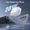 JOYROOM JR-TCF12 20W Dual USB-C Fast Charger EU Plug White - 2