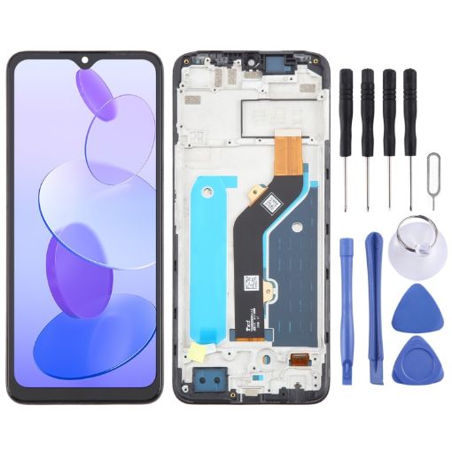 Infinix Smart 6 Plus LCD Screen Digitizer Assembly With Frame - 1