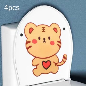 4pcs Bathroom Toilet Deodorant Stickers Tiger 22x18cm - 1