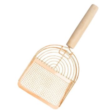 Metal Cat Litter Scoop Partition Filter Shovel - Rose Gold - 1