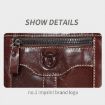 BULL CAPTAIN 0400 Large-Capacity Cowhide Crossbody Bag (Black) - 3