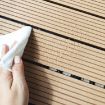 Outdoor Balcony Plastic Wood Waterproof Floor, White - 7