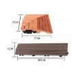 Outdoor Balcony Plastic Wood Waterproof Floor - Coffee - 3