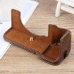 Sony ILCE-7CM2/Alpha 7C II Glossy PU Leather Camera Half Case Base - Coffee - 3