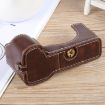 Sony ILCE-7CM2/Alpha 7C II Glossy PU Leather Camera Half Case Base - Coffee - 4