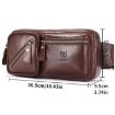 BULL CAPTAIN 082 Large-Capacity Cowhide Crossbody Bag (Brown) - 2