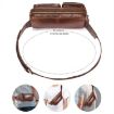 BULL CAPTAIN 082 Large-Capacity Cowhide Crossbody Bag (Brown) - 3