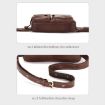 BULL CAPTAIN 082 Large-Capacity Cowhide Crossbody Bag (Brown) - 6