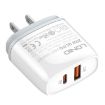 LDNIO Q229 Fast Charger with 1m Cable - US Plug (White) - 2