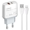 LDNIO Q229 Fast Charger with 1m USB to 8 Pin Cable EU Plug - 1