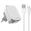 LDNIO A1204Q QC3.0 18W USB Fast Charger with 1m USB to 8 Pin Cable - 1