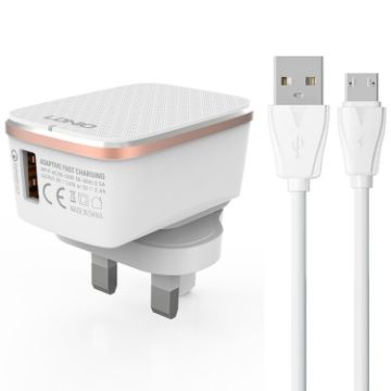 LDNIO A1204Q QC3.0 18W USB Fast Charger with 1m USB to Micro USB Cable - 1