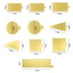 100pcs 90x50mm Rectangle Golden Paper Plates Dessert Board Base - 3