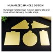 100pcs 90x50mm Rectangle Golden Paper Plates Dessert Board Base - 4