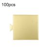 100pcs 84x90mm Square Golden Paper Plates Dessert Board Base - 1