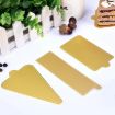 Triangle Golden Paper Plates Dessert Board Base Mousse Mat Cake Cardboard Display Tray - 5
