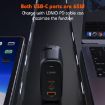 LDNIO Q366 65W USB + Dual Type-C Charger + 1m Cable - UK Plug - 5