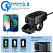 PD3.0 Motorcycle USB Charger with Voltage Meter & Switch - Green Screen - 6