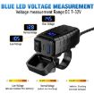 PD3.0 Motorcycle USB Charger with Voltage Meter & Switch - Green Screen - 7