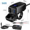 PD3.0 Motorcycle USB Charger with Voltage Meter & Switch (Red Screen) - 3