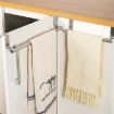 Stainless Steel Over Door Towel Rack Holder - 23.5cm Black - 8