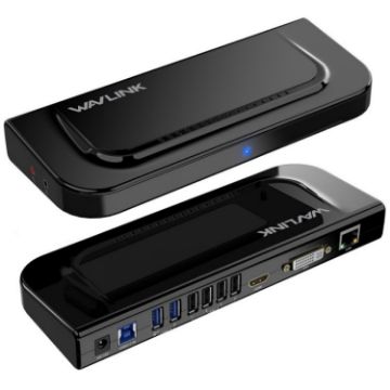 WAVLINK UG49DK4 Dual Monitor Laptop Docking Station (UK Plug) - 1